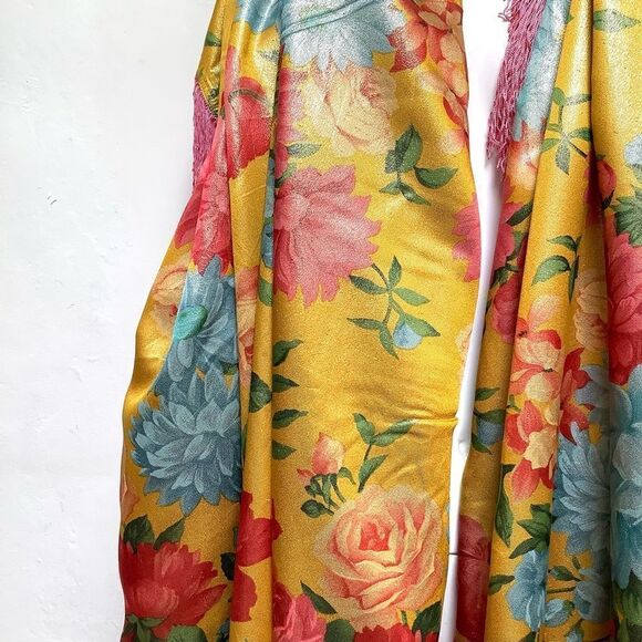 COLLECTIBLE EMANUEL UNGARO PARIS IRIDESCENT THROW REVERSIBLE HUGE - Picture 8 of 9